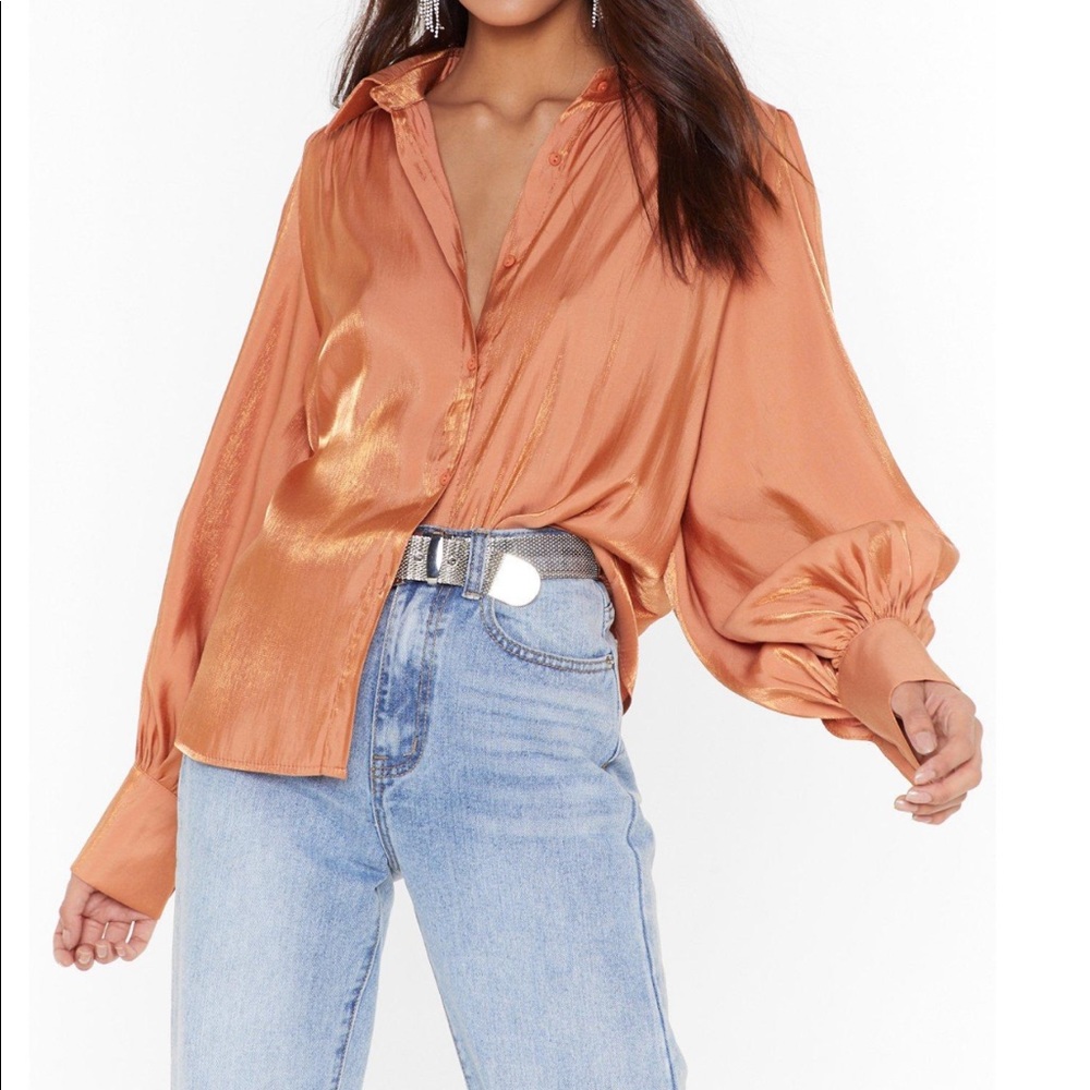 Nasty Gal button down- never worn! Size US Small